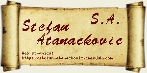 Stefan Atanacković vizit kartica